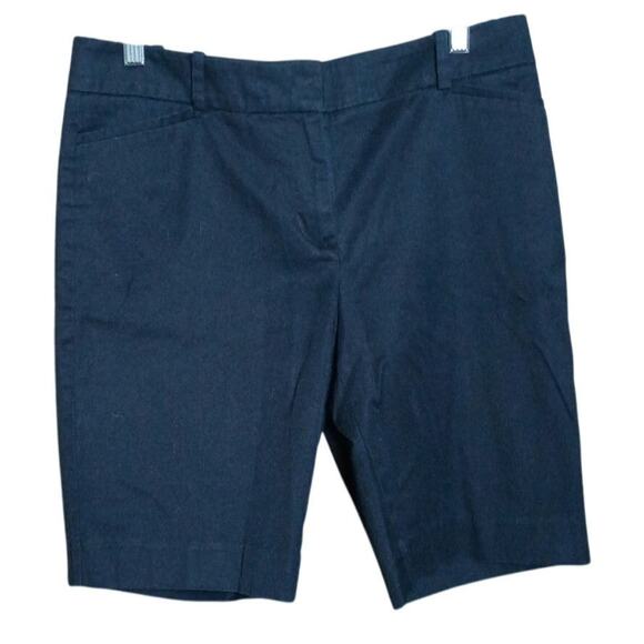 Talbots Women 6 P Navy Blue Flat Front Lightweight Cotton Stretch Chino Short - Picture 1 of 4